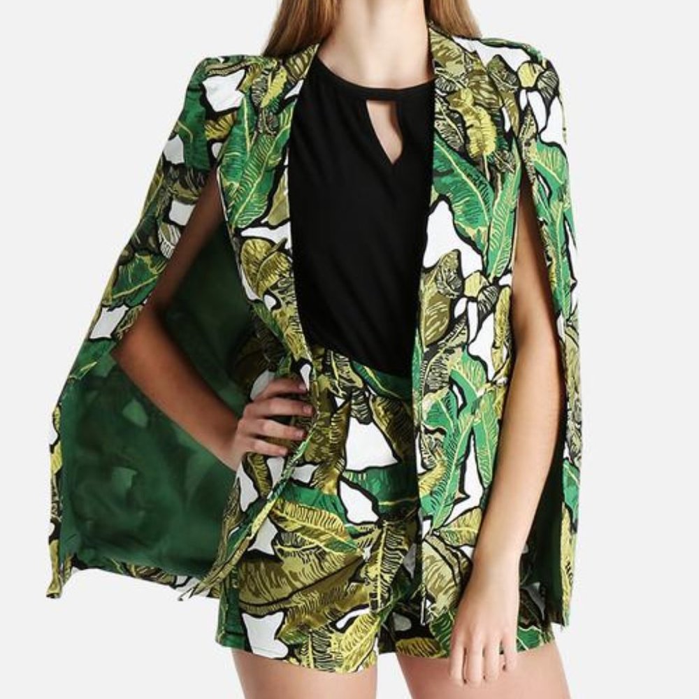 Banana Leaf Cape Suit Set